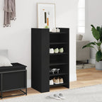 Scarpiera Nera 52x37,5x100 cm in Legno Multistrato