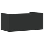 Scaffale a Parete Nero 70,5x35x30,5 cm in Legno Multistrato