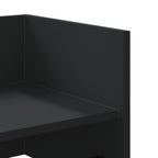 Scaffale a Parete Nero 70,5x35x30,5 cm in Legno Multistrato