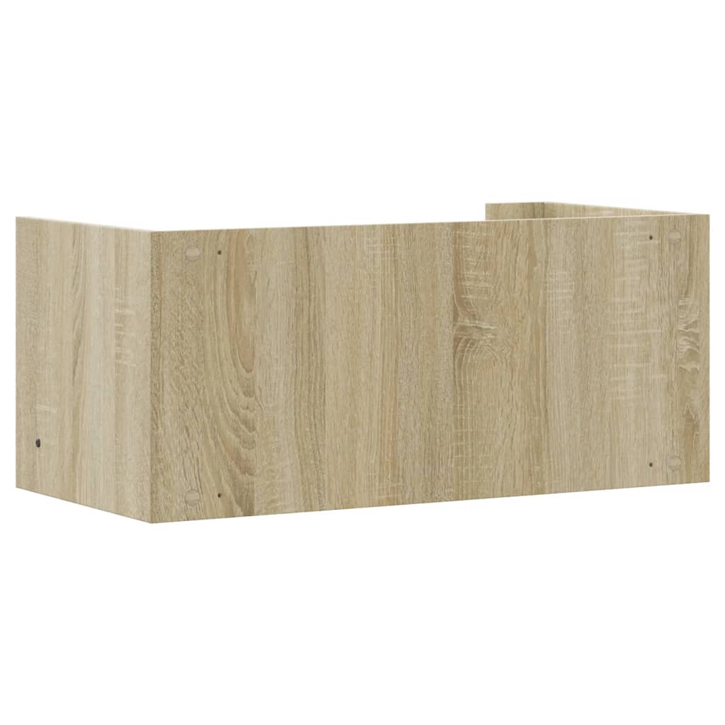 Scaffale Parete Rovere Sonoma 70,5x35x30,5 cm Legno Multistrato