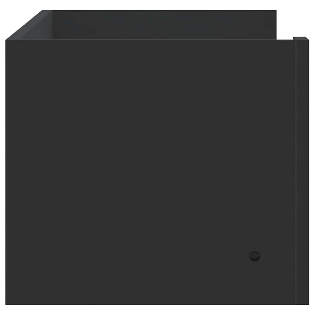 Scaffale a Parete Nero 100x35x30,5 cm in Legno Multistrato