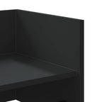 Scaffale a Parete Nero 100x35x30,5 cm in Legno Multistrato
