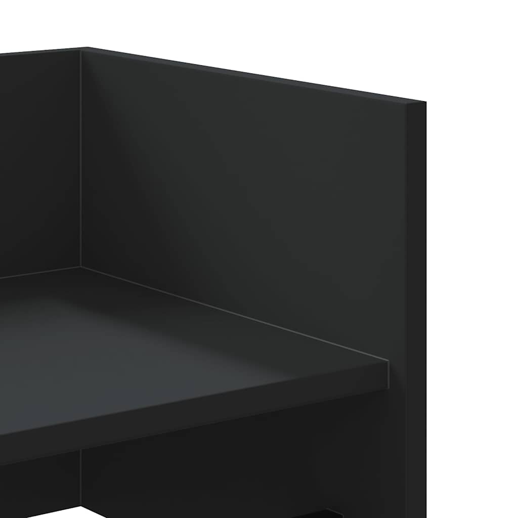 Scaffale a Parete Nero 100x35x30,5 cm in Legno Multistrato