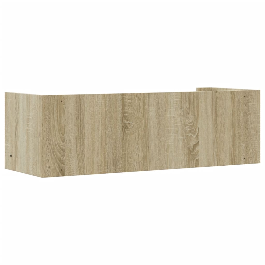 Scaffale a Parete Rovere Sonoma 100x35x30,5cm Legno Multistrato
