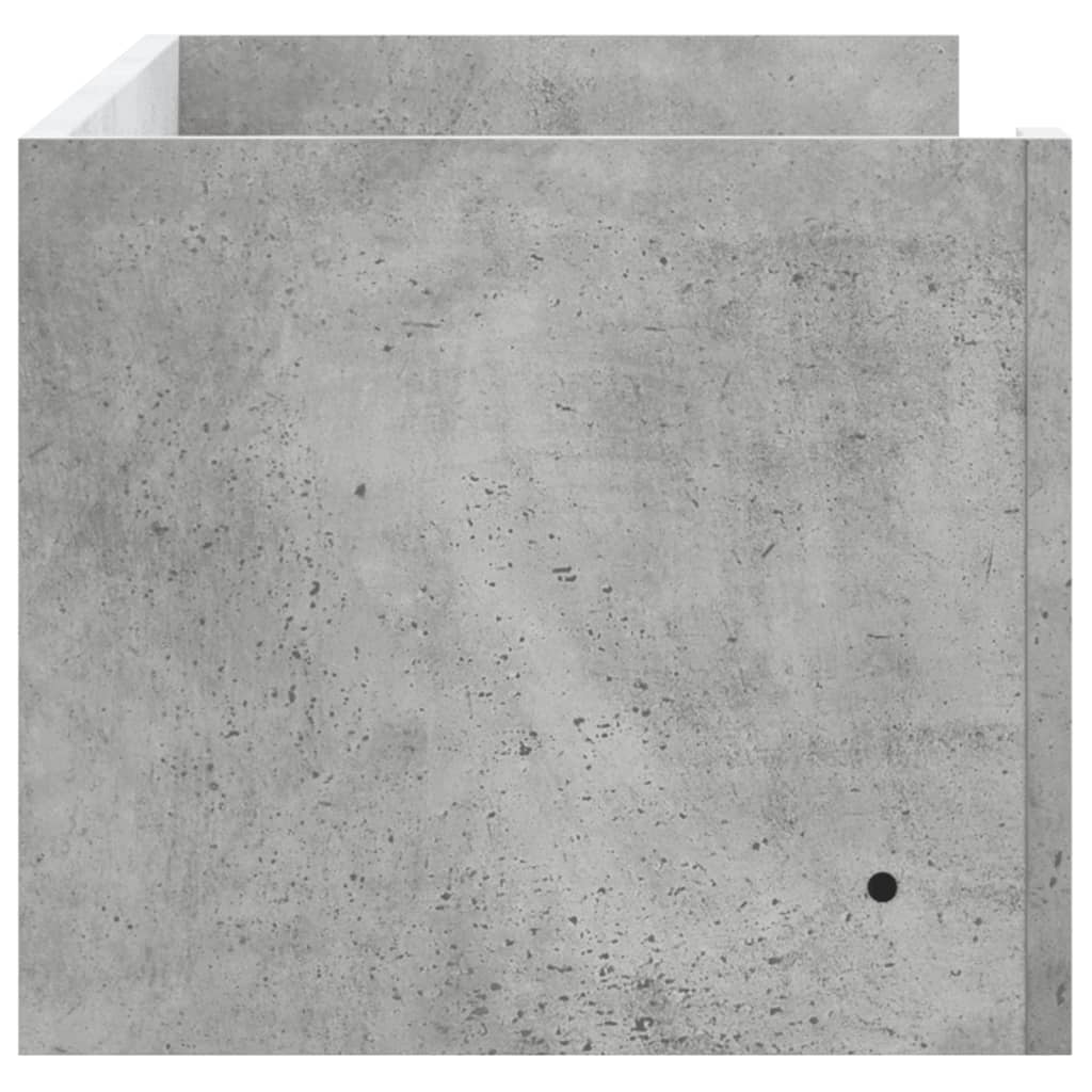 Scaffale a Muro Grigio Cemento 100x35x30,5 cm Legno Multistrato