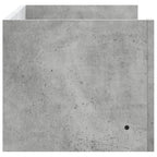 Scaffale a Muro Grigio Cemento 100x35x30,5 cm Legno Multistrato