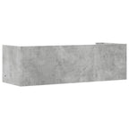 Scaffale a Muro Grigio Cemento 100x35x30,5 cm Legno Multistrato