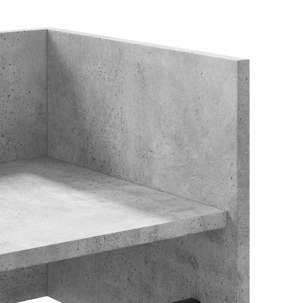 Scaffale a Muro Grigio Cemento 100x35x30,5 cm Legno Multistrato