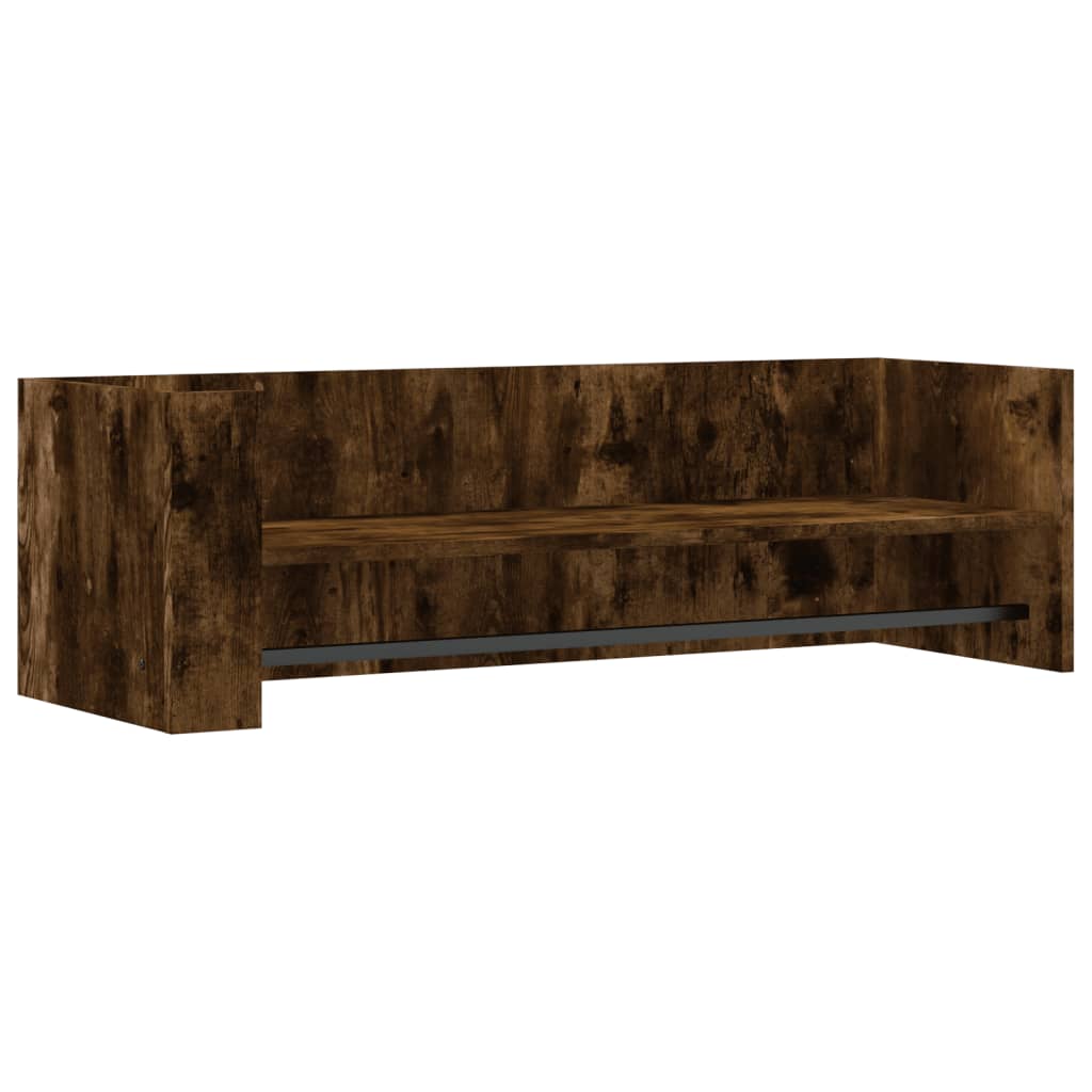 Mensola a Muro Rovere Fumo 100x35x30,5 cm Legno Multistrato