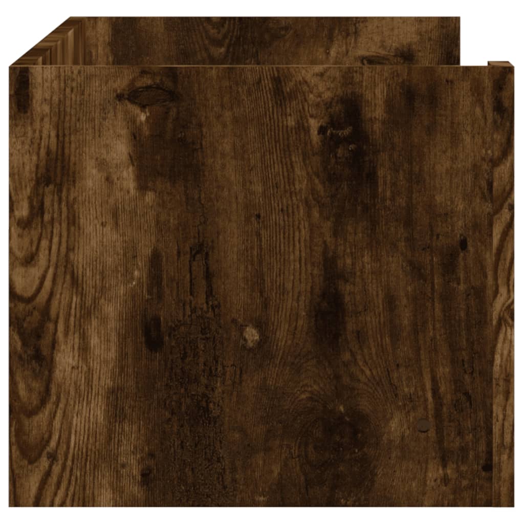 Mensola a Muro Rovere Fumo 100x35x30,5 cm Legno Multistrato