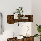 Mensola a Muro Rovere Fumo 100x35x30,5 cm Legno Multistrato
