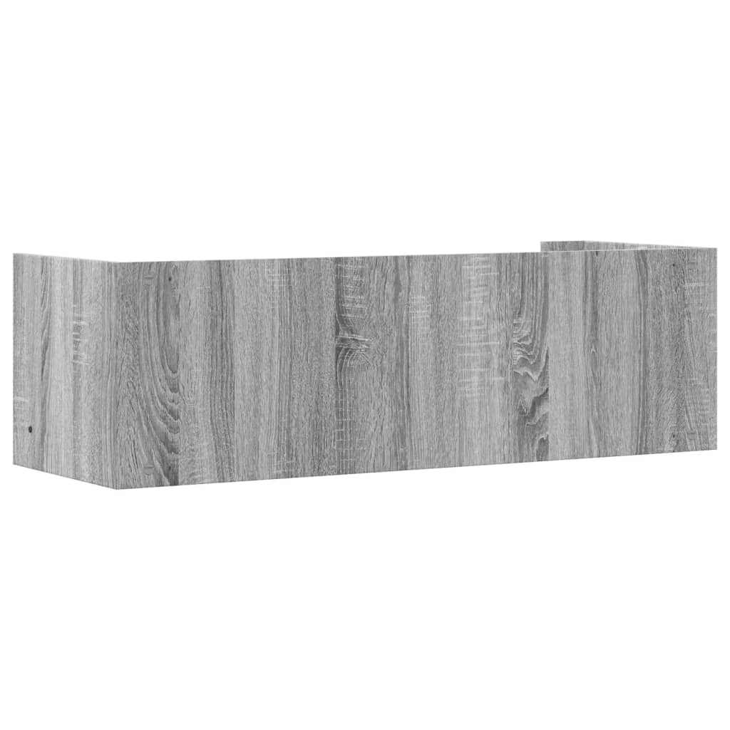 Mensola a Muro Grigio Sonoma 100x35x30,5 cm Legno Multistrato