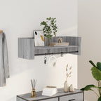 Mensola a Muro Grigio Sonoma 100x35x30,5 cm Legno Multistrato