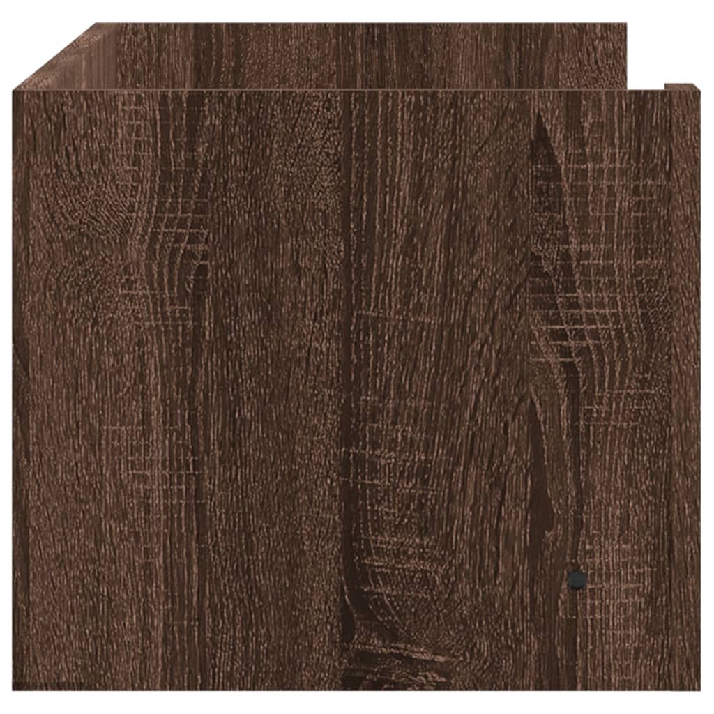 Mensola a Muro Rovere Marrone 100x35x30,5 cm Legno Multistrato