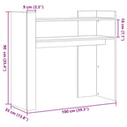 Tavolo Consolle Rovere Sonoma 100x35x90 cm in Legno Multistrato