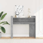 Tavolino Consolle Grigio Cemento 100x35x90 cm in Multistrato