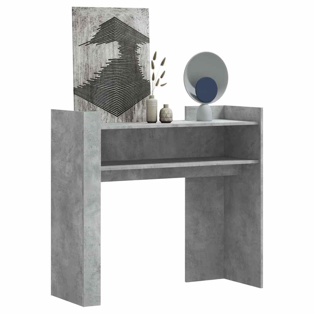 Tavolino Consolle Grigio Cemento 100x35x90 cm in Multistrato