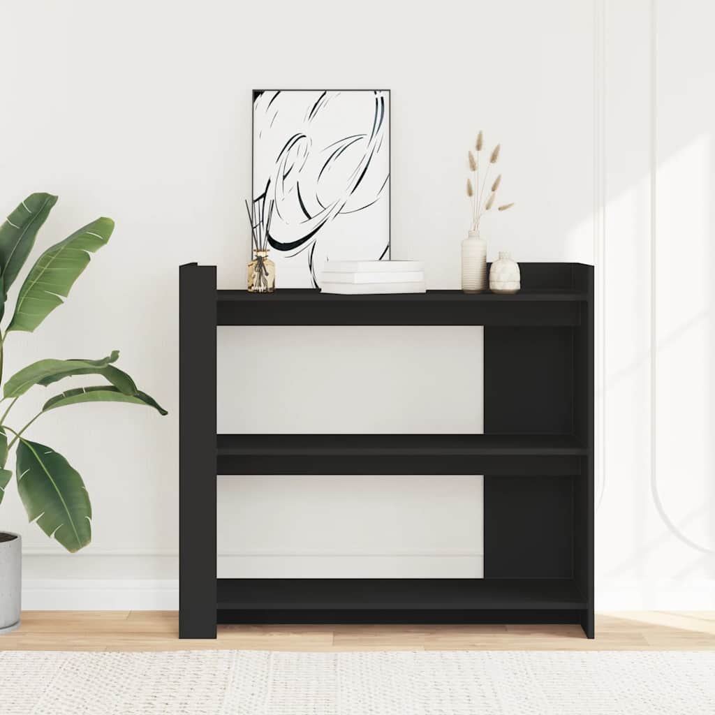 Tavolino Consolle Nero 100x35x90 cm in Legno Multistrato