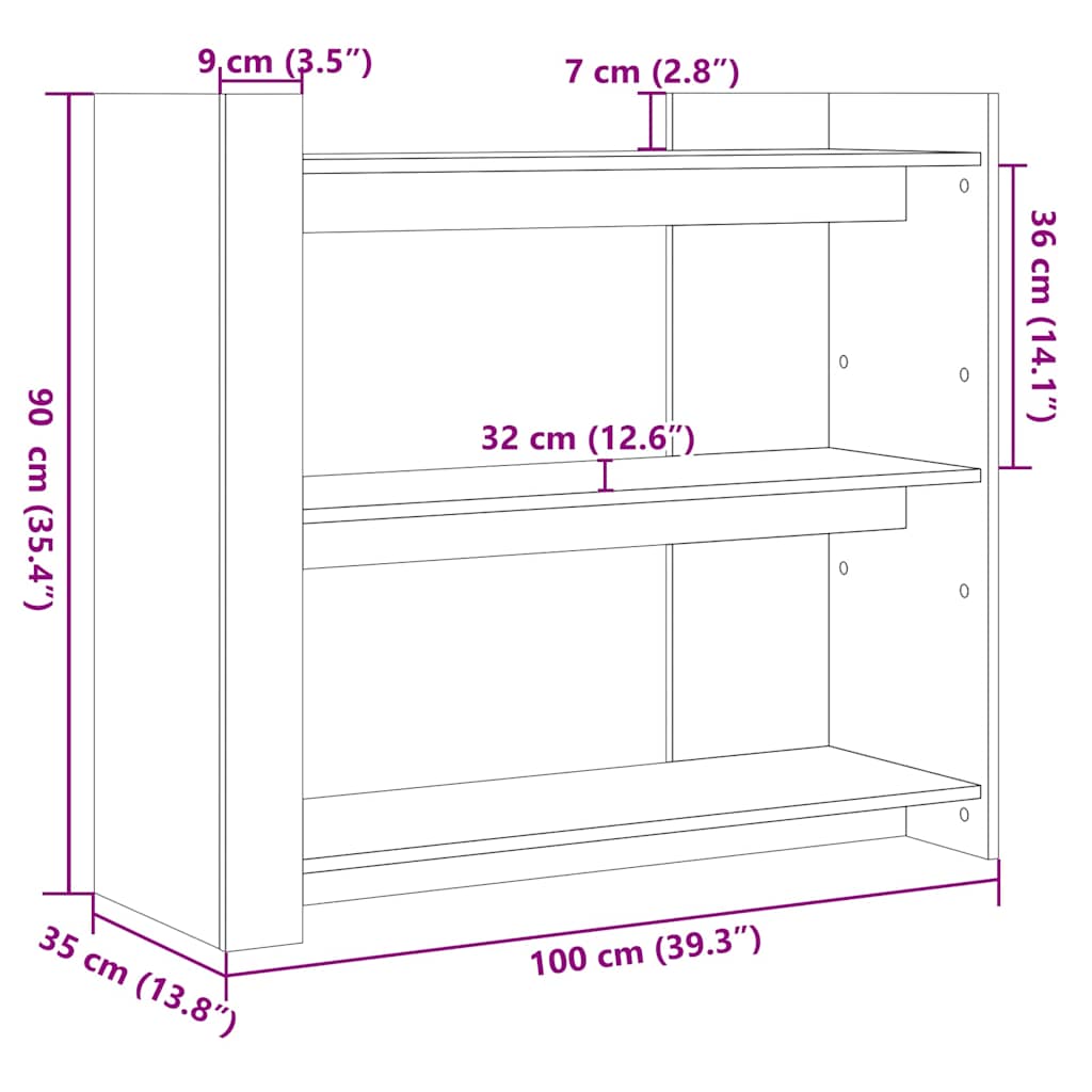 Tavolino Consolle Nero 100x35x90 cm in Legno Multistrato