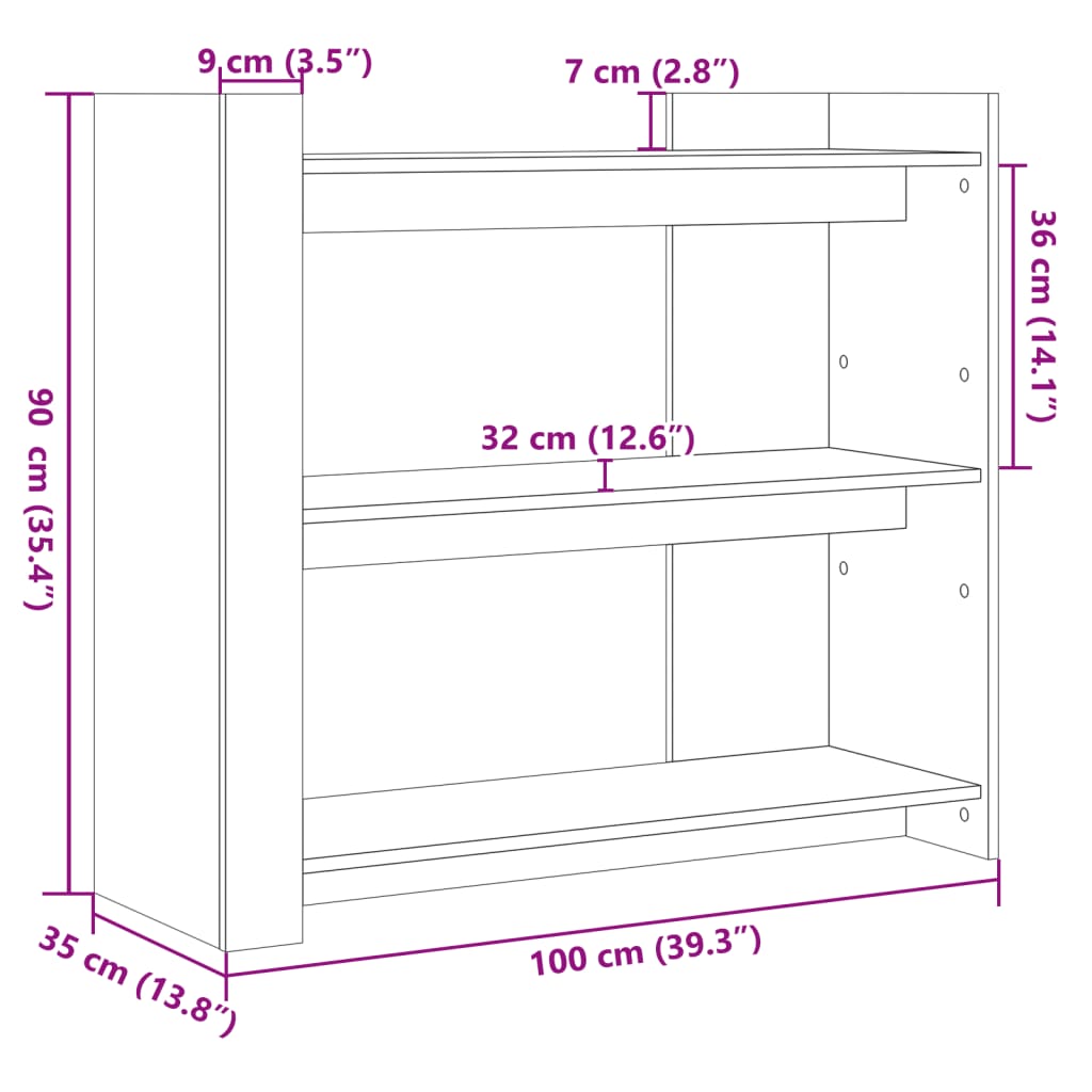 Tavolino Consolle Grigio Cemento 100x35x90 cm in Multistrato