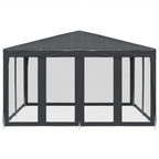 Tenda per Feste con 8 Pareti in Rete Antracite 4x4 m in HDPE