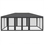 Tenda per Feste con 10 Pareti in Rete Antracite 6x4 m in HDPE