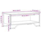Tavolino da Salotto Rovere Sonoma 100x51x40cm Legno Multistrato