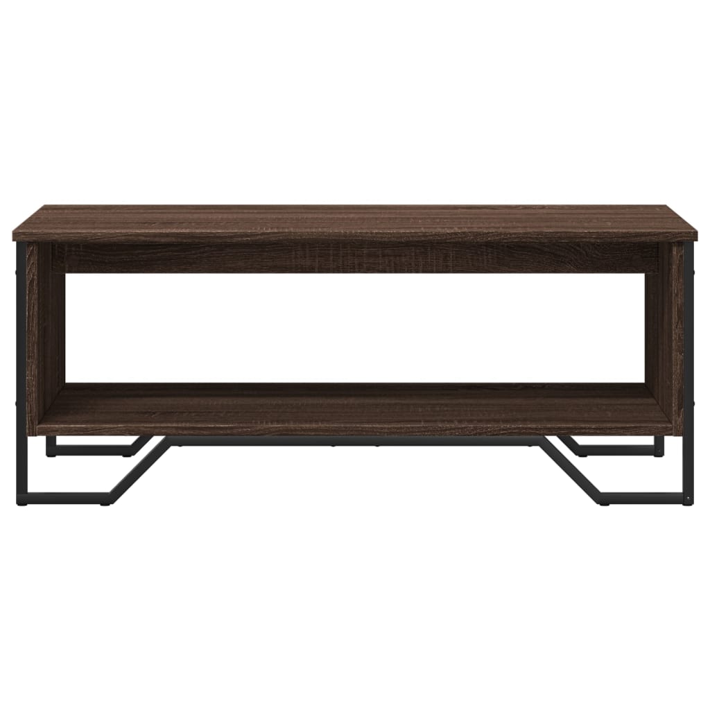 Tavolino Salotto Rovere Marrone 100x51x40 cm Legno Multistrato