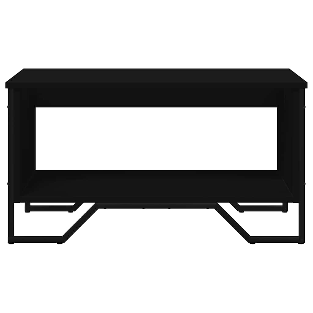 Tavolino da Salotto Nero 75x51x40 cm in Legno Multistrato