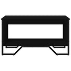Tavolino da Salotto Nero 75x51x40 cm in Legno Multistrato