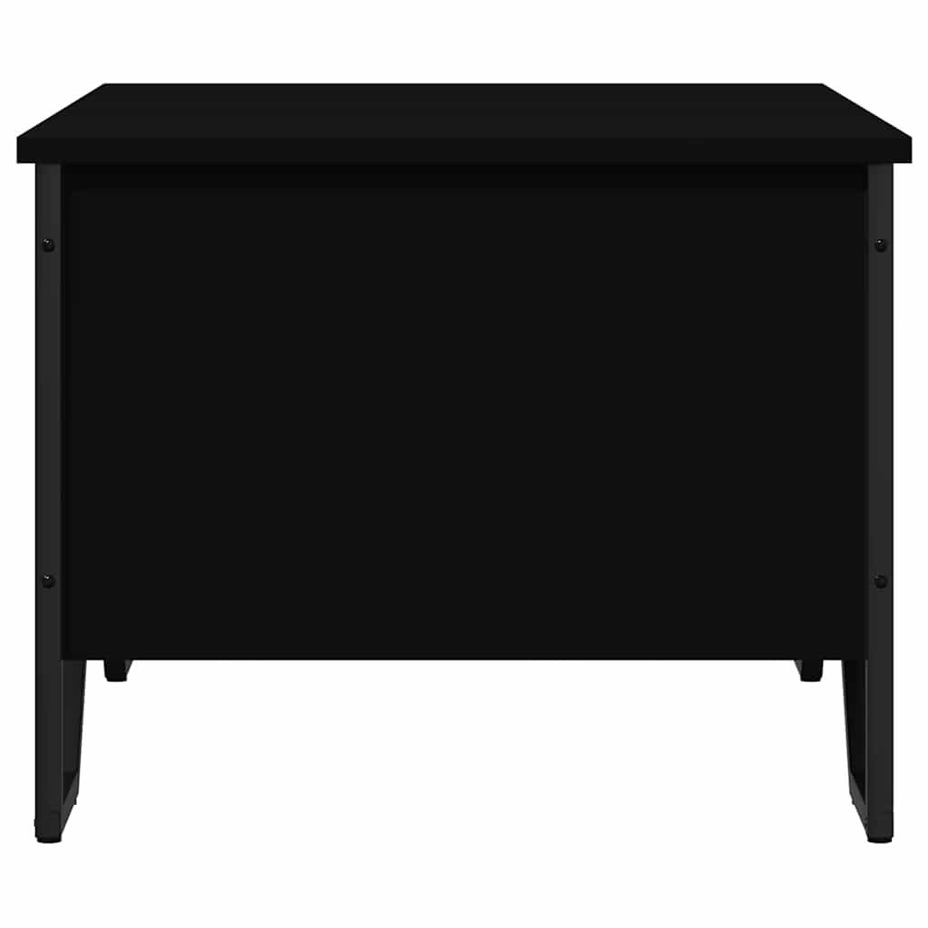 Tavolino da Salotto Nero 75x51x40 cm in Legno Multistrato
