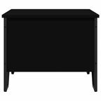 Tavolino da Salotto Nero 75x51x40 cm in Legno Multistrato
