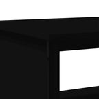 Tavolino da Salotto Nero 75x51x40 cm in Legno Multistrato