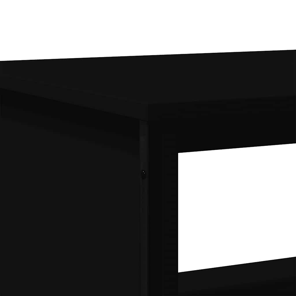 Tavolino da Salotto Nero 75x51x40 cm in Legno Multistrato