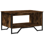 Tavolino da Salotto Rovere Fumo 75x51x40cm in Legno Multistrato