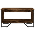 Tavolino da Salotto Rovere Fumo 75x51x40cm in Legno Multistrato