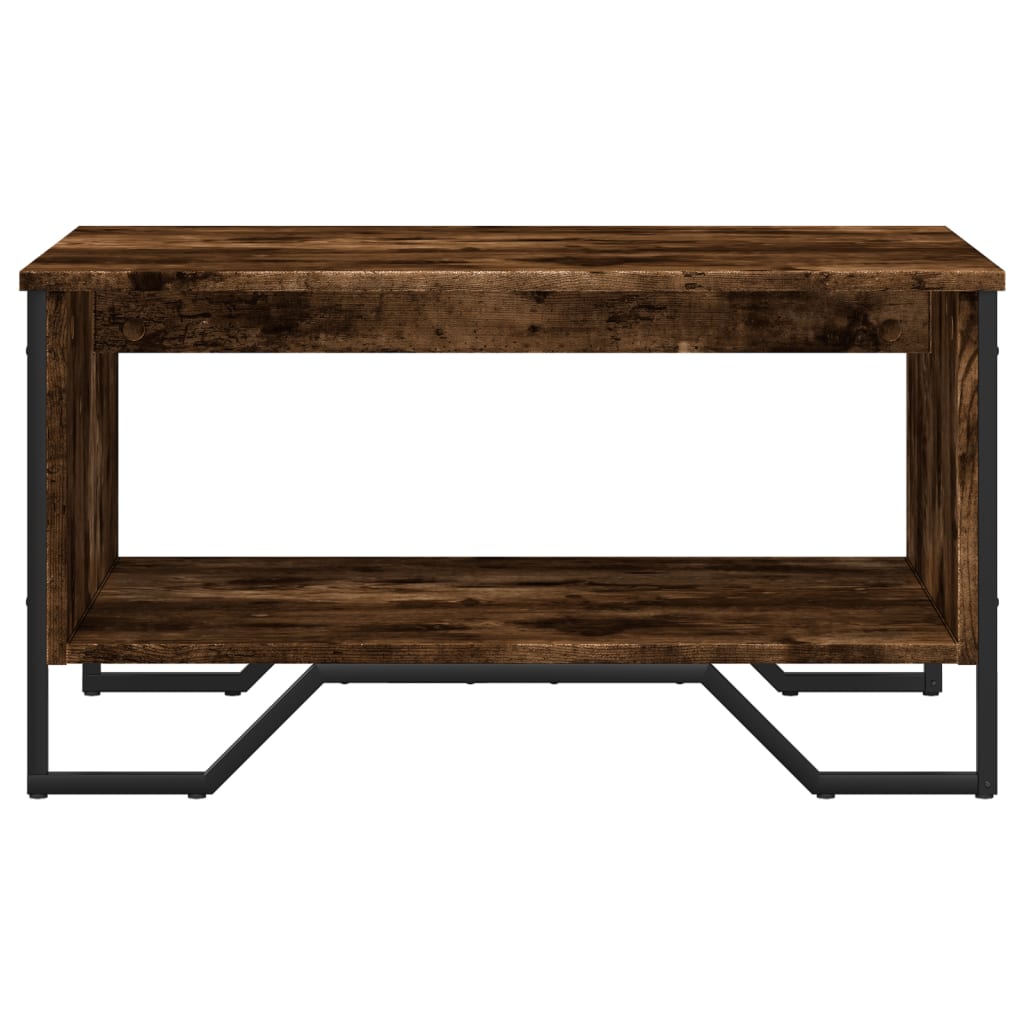 Tavolino da Salotto Rovere Fumo 75x51x40cm in Legno Multistrato