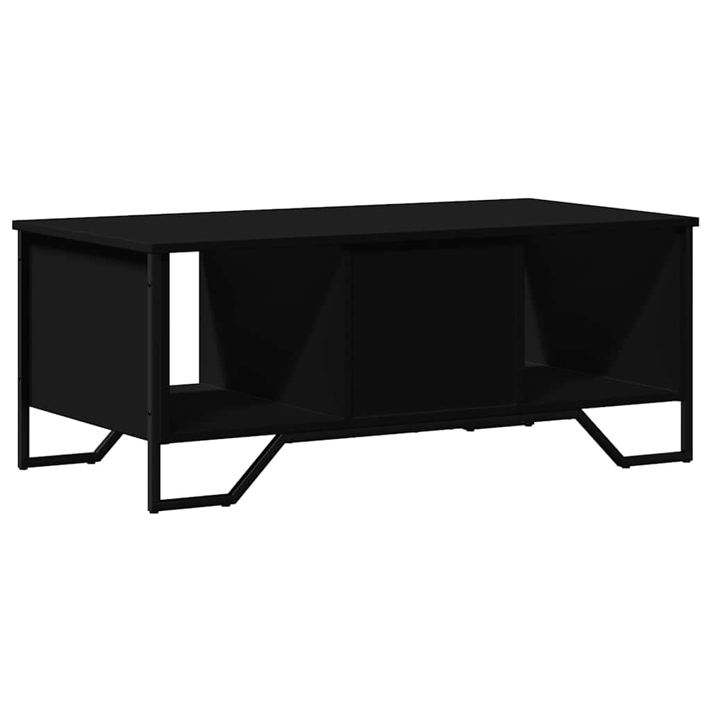 Tavolino da Salotto Nero 100x51x40 cm in Legno Multistrato