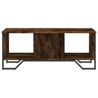 Tavolino da Salotto Rovere Fumo 100x51x40 cm Legno Multistrato