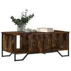 Tavolino da Salotto Rovere Fumo 100x51x40 cm Legno Multistrato