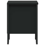 Comodini Neri 2 pz 40x30x40 cm in Truciolato
