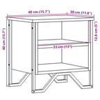 Comodini Neri 2 pz 40x30x40 cm in Truciolato