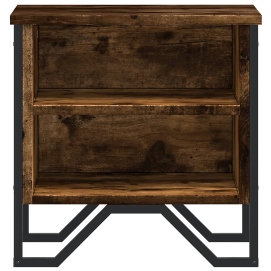 Comodino Rovere Fumo 2pz 40x30x40 cm in Truciolato