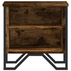 Comodino Rovere Fumo 2pz 40x30x40 cm in Truciolato