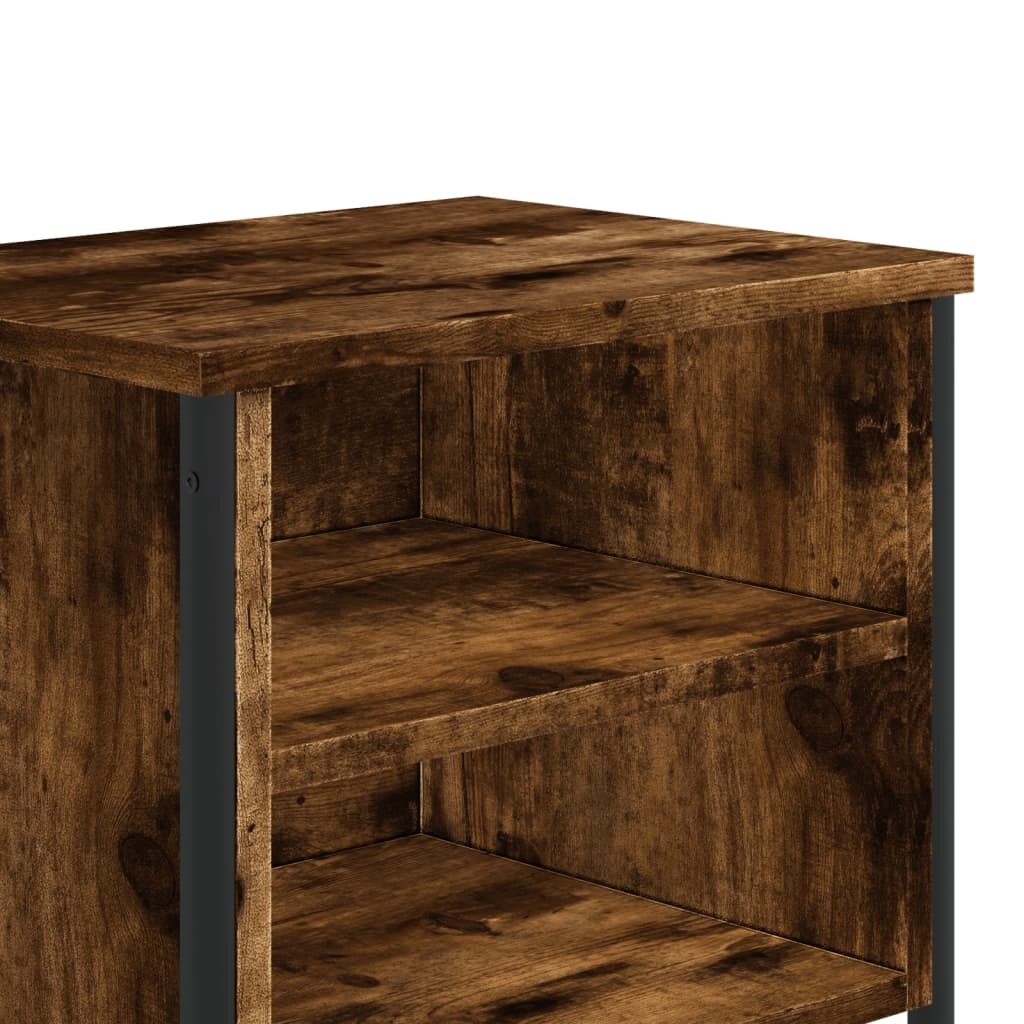 Comodino Rovere Fumo 2pz 40x30x40 cm in Truciolato