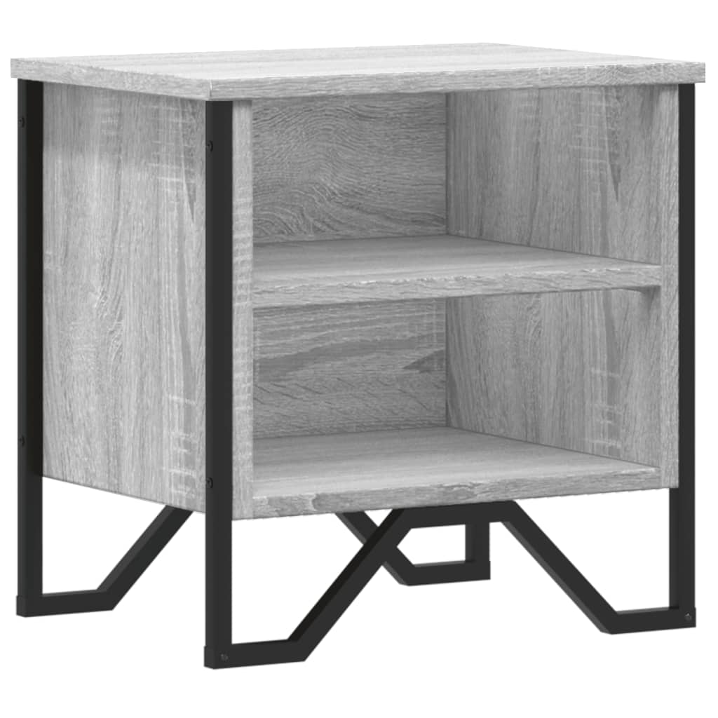 Comodino Grigio Sonoma 40x30x40 cm in Truciolato
