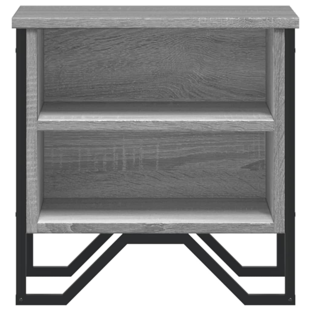 Comodino Grigio Sonoma 40x30x40 cm in Truciolato