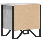 Comodino Grigio Sonoma 40x30x40 cm in Truciolato
