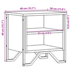 Comodini Grigio Sonoma 2pz 40x30x40 cm in Truciolato