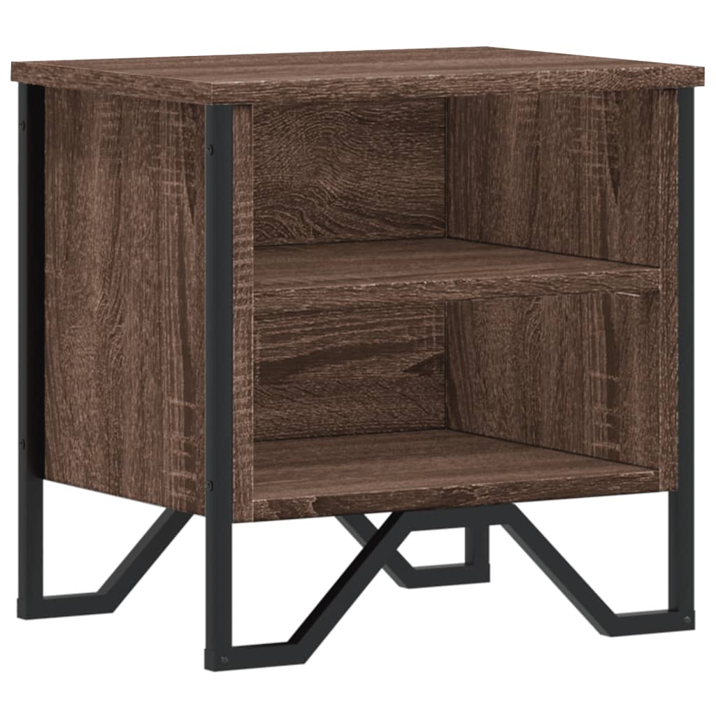 Comodino Rovere Marrone 40x30x40 cm in Truciolato